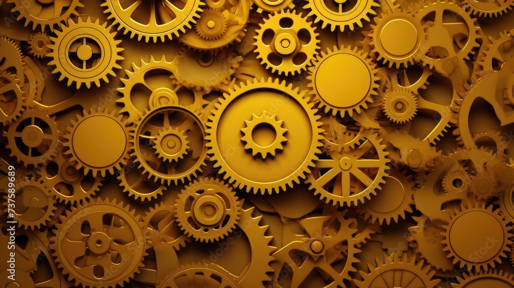 Gears Background in Mustard color. Gears Background in Mustard color.