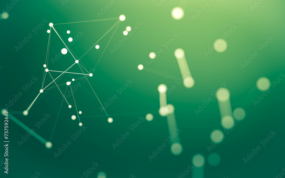 Abstract background. Molecules technology with polygonal shapes, connecting dots and lines. Connection structure. Big data visualization. Abstract background. Molecules technology with polygonal shapes, connecting dots and lines. Connection structure. Big data visualization.