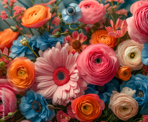 dreamlike wallpaper of vibrant flowers 
