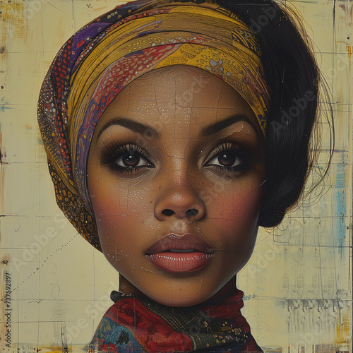 portrait of a beautiful black woman