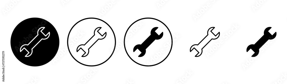 Wrench icon set. repair icon vector. tools icon vector Wrench icon set. repair icon vector. tools icon vector