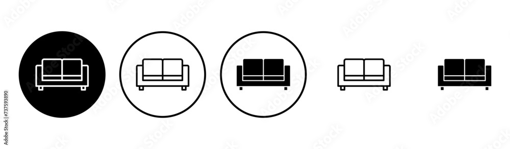 Sofa icon set. sofa icon illustration Sofa icon set. sofa icon illustration