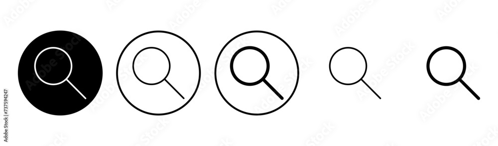 Search icon set. search magnifying glass icon Search icon set. search magnifying glass icon