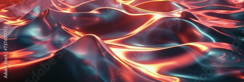 Fluid abstract art with vibrant gradient waves. Background for technological processes, science, presentations, education, etc