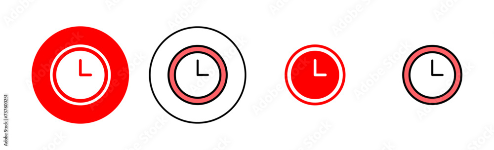 Clock icon set illustration. Time sign and symbol. watch icon Clock icon set illustration. Time sign and symbol. watch icon