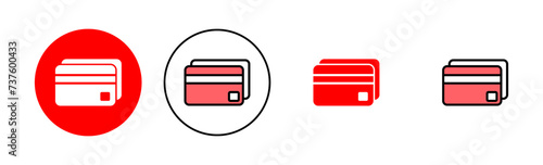 Credit card icon set illustration. Credit card payment sign and symbol