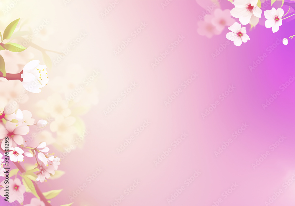 桜の花びらが舞う背景　和風素材