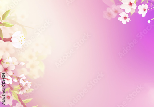 桜の花びらが舞う背景　和風素材 © STORY