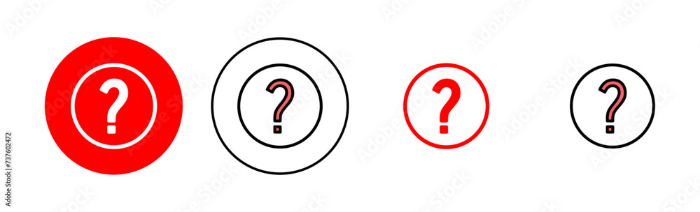 Question icon set illustration. question mark sign and symbol Question icon set illustration. question mark sign and symbol