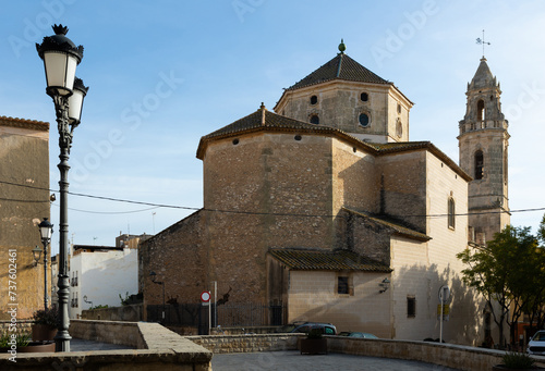 View of Church of Sant Pere de Torredembarra, municipality of Torredembarra, Tarragona, Catalonia, Spain photo