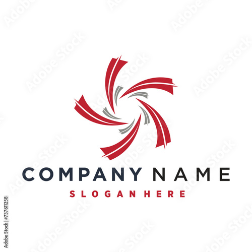 Vector vortex icon logo vector design template