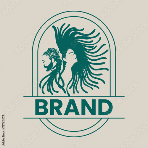 man and woman afro unity logo