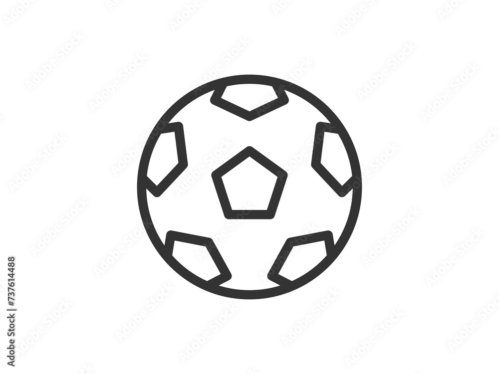 Obraz premium サッカーのアイコン（線画）のイラスト