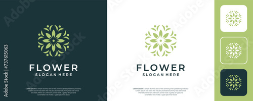 Flower logo design simple and unique