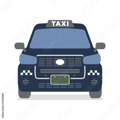 タクシー車両の正面イラスト2