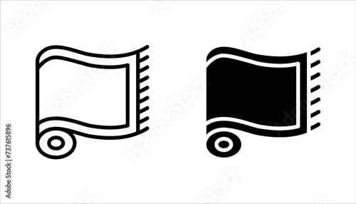 Prayer rug icon set. Traditional Islamic Background. vector illustration on white background.