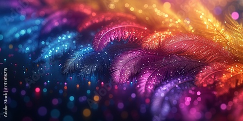 A sparkling abstract background for Mardi Gras or a carnival with pink, blue, purple and gold colors. 