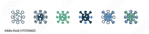 corona virus COVID-19 icon set infection pandemic corona virus danger disease vector illustration