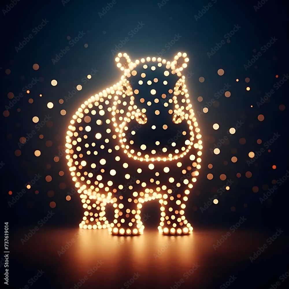 Hippo Shaped Bokeh Lights