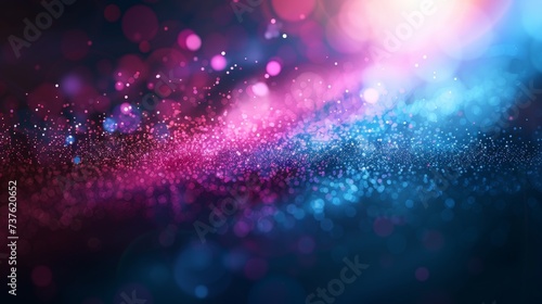 Abstract Pink and Blue Glitter Bokeh Background for Festive, Celebration, and Fantasy Concepts