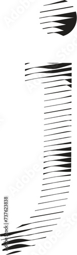 letter j stripe motion line logo
