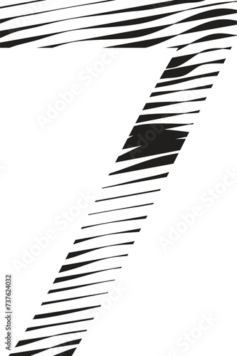 Number 7 stripe motion line logo