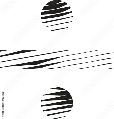 Symbol with stripe motion line logo