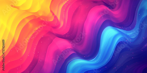 Waves of Color: Dance in a Vibrant Gradient Seascape