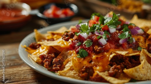 Mouthwatering Nachos with Tempting Accompaniments