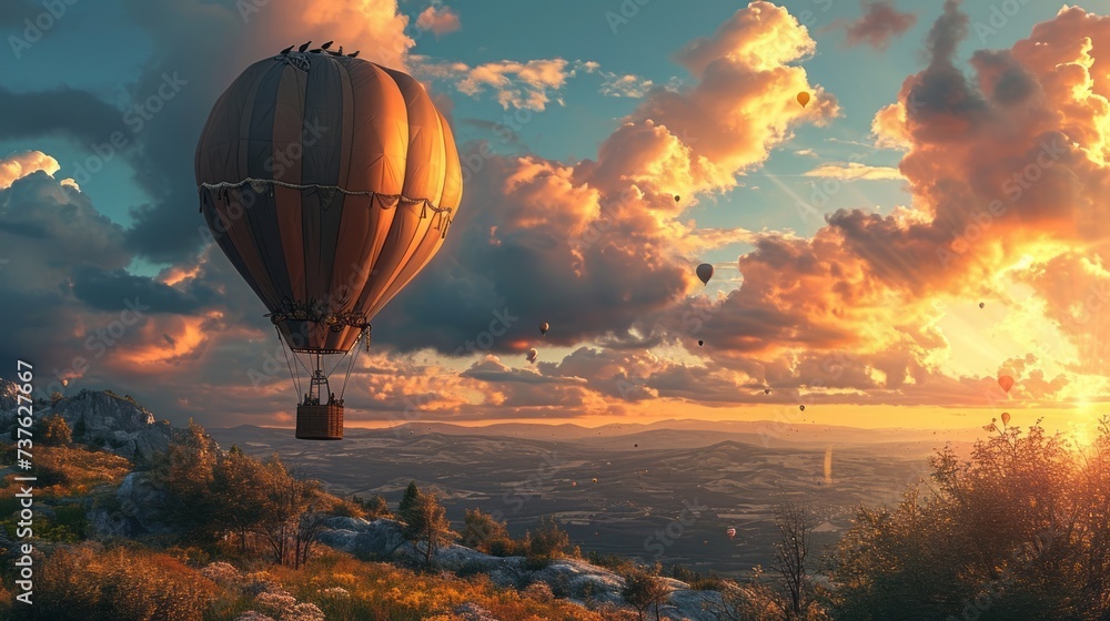 Obraz premium Hot Air Balloon Adventure