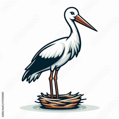 stork in the nest