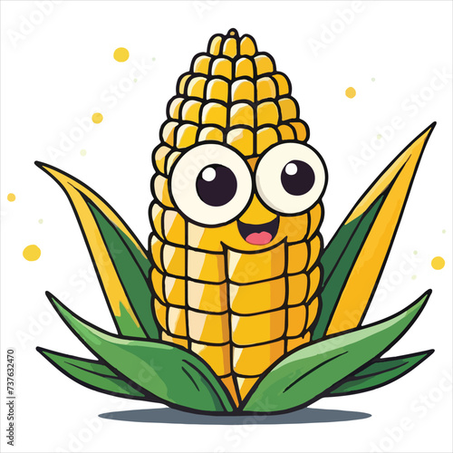 vector of  fresh corn