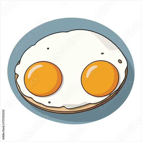 vector of tasty fried egg