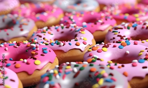 realistic donuts isolated background photo