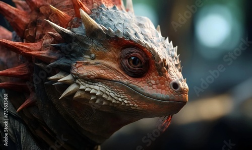 realistic dragon close up head