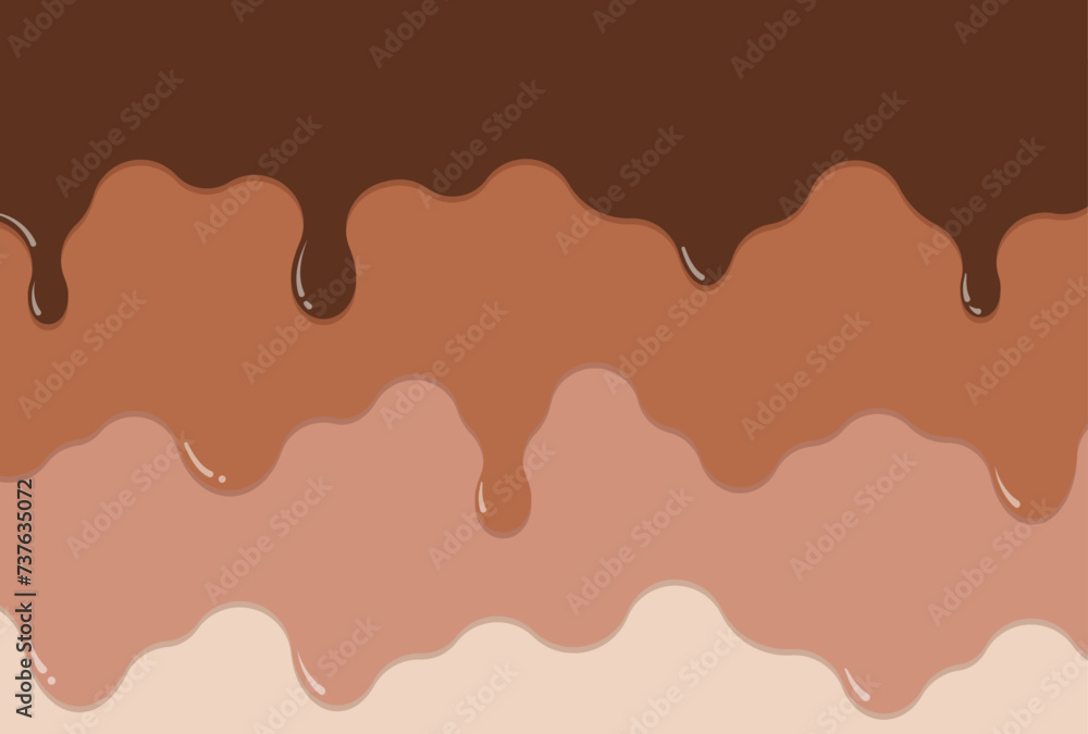 Obraz premium フレーム素材_垂れたチョコレート