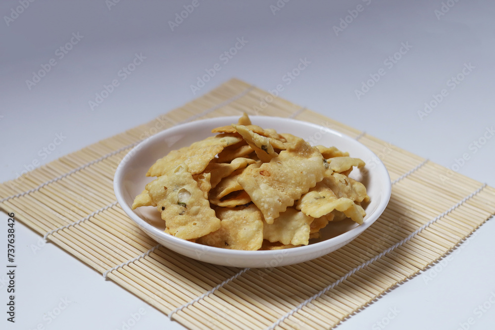 chips isolated on white background chips isolated on white background