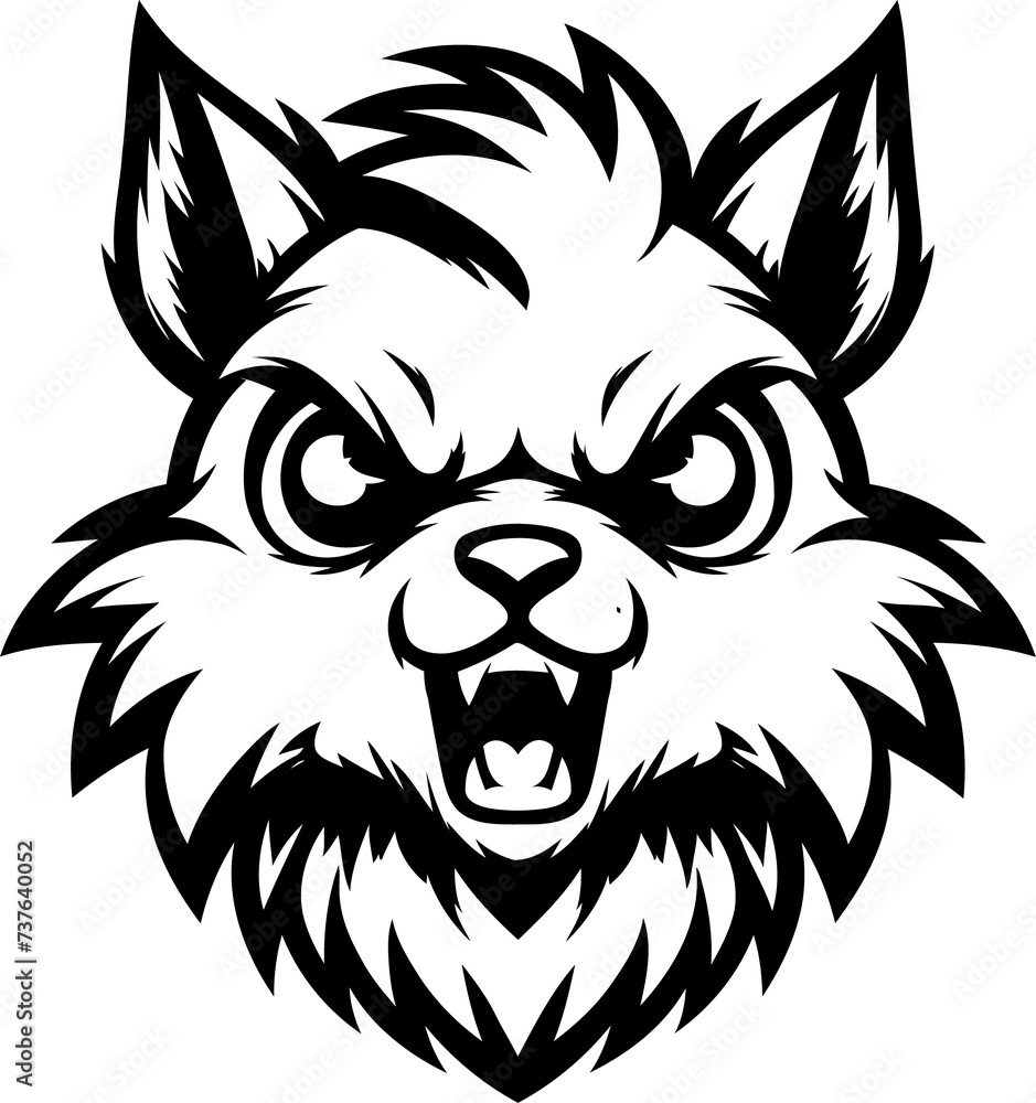 Obraz premium squirrel head, animal mascot illustration,