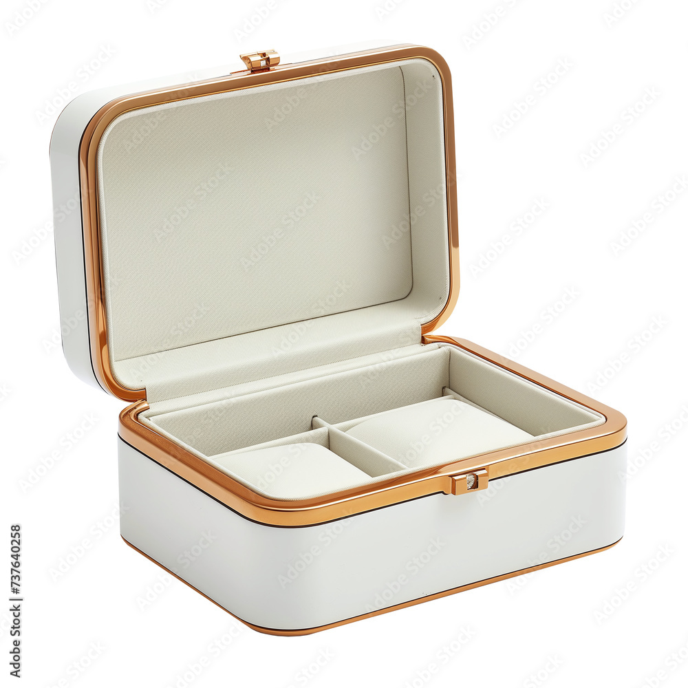 white jewelry box on transparent background white jewelry box on transparent background