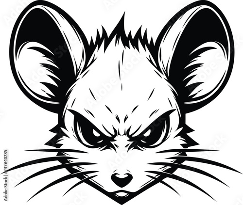 rat, mouse, head, animal mascot illustration,

