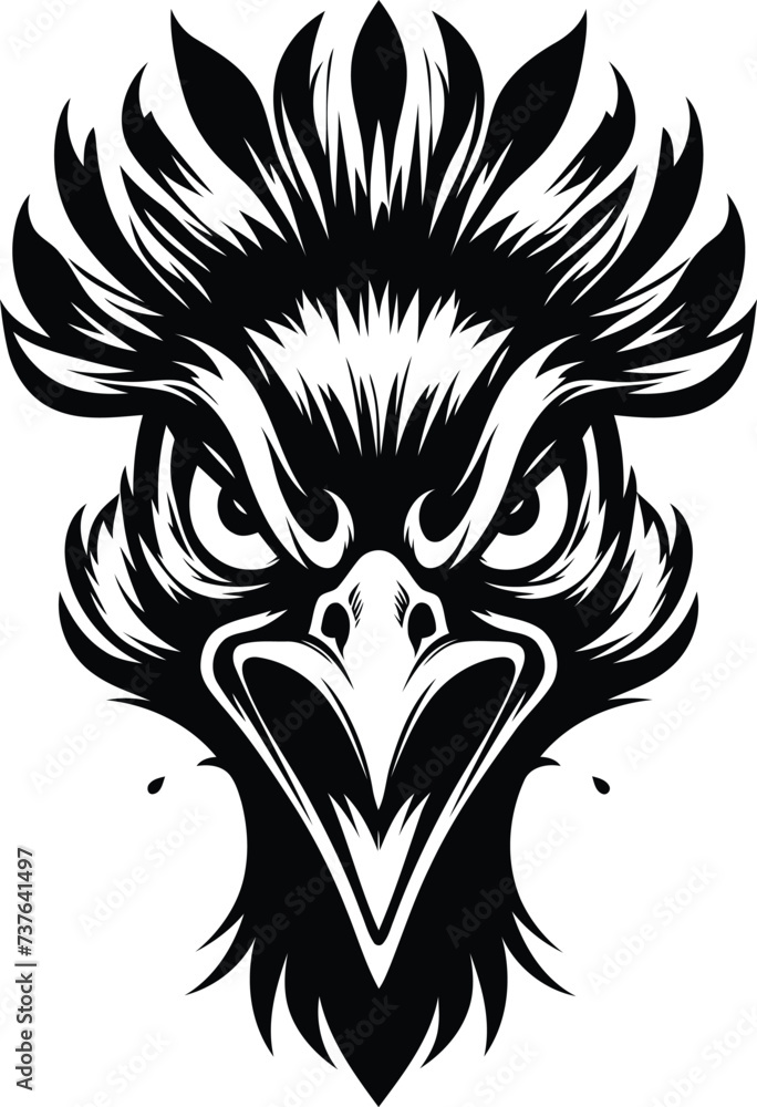 peacock, bird head, animal mascot illustration, peacock, bird head, animal mascot illustration,