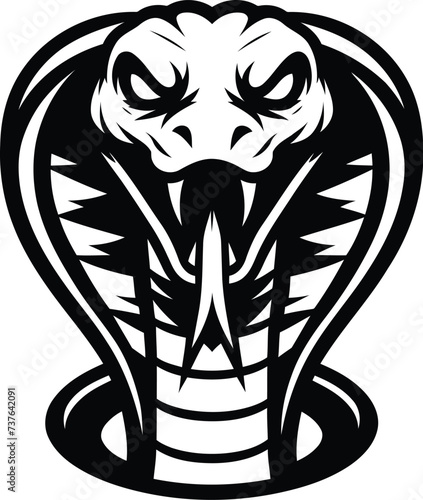 cobra head, animal mascot illustration,