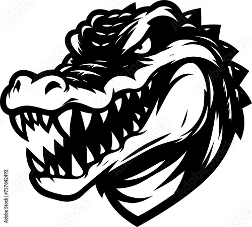 crocodile  alligator  head  animal mascot illustration 