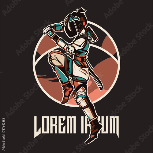 CYBERPUNK DEFENSE VECTOR STYLE COOL AND UNIQUE DESIGN THAT YOU NEED - DESIGN RESULTING FROM ARTIFICIAL INTELLIGENCE (AI)