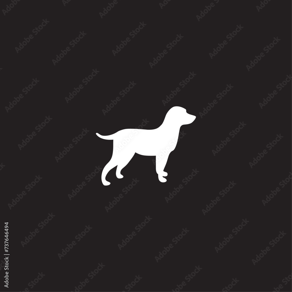 Dog silhouette flat vector design