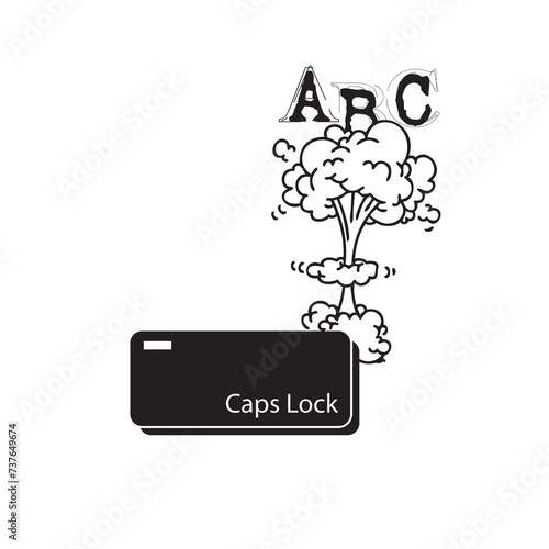 Caps Lock key function photo