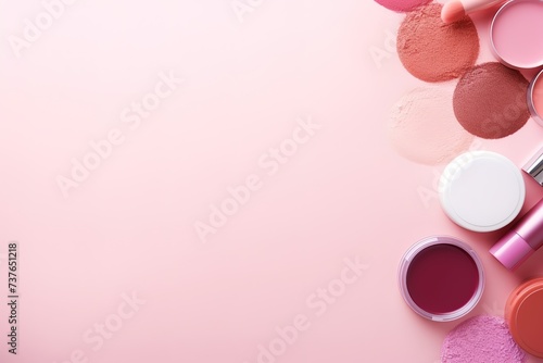 beauty background, lipstick, brush, make up
