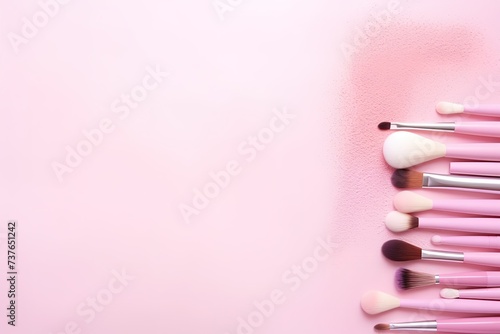 beauty background, lipstick, brush, make up