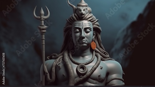 Divine Manifestation  Reverent Images of Lord Shiva in Worship