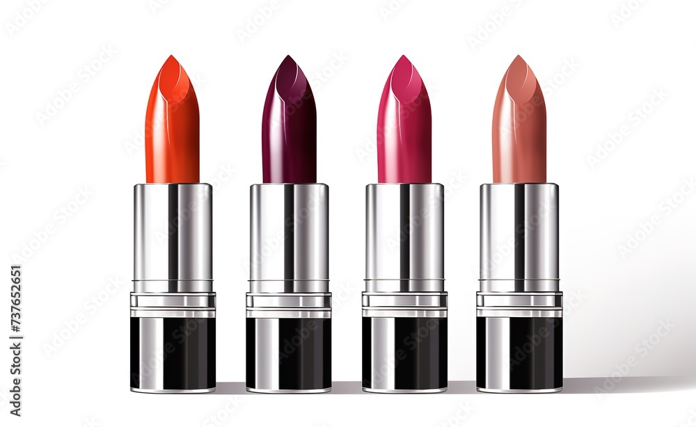 Set of vector realistic lipsticks with different shades Set of vector realistic lipsticks with different shades